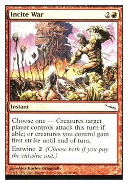 Incite War Mirrodin MTG - NM+ Mythic Relics - Image 1
