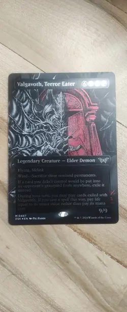 Valgavoth, Terror Eater - Showcase NM Textured Foil - Duskmourn - Image 1