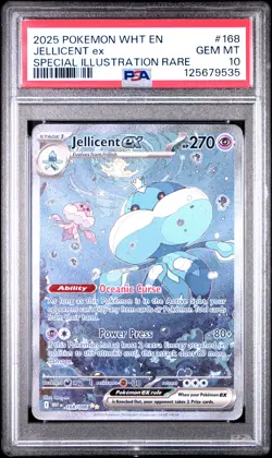 2025 POKEMON WHT EN-WHITE FLARE SPECIAL ILLUSTRATION RARE JELLICENT EX PSA 10 - Image 1