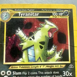 Pokemon TCG Tyranitar Neo Discovery 12/75 Holo Unlimited Rare - Image 2