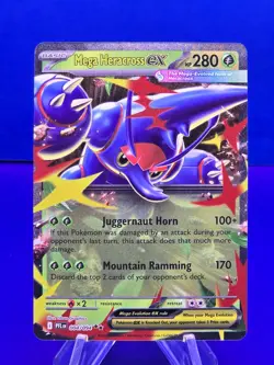 Mega Heracross ex 004/094 Double Rare Phantasmal Flames Pokemon TCG ENGLISH NM - Image 1