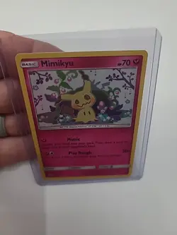 Mimikyu Sun & Moon Black Star Promo SM163 Holo Team Up, Near Mint, Pokemon TCG - Image 4