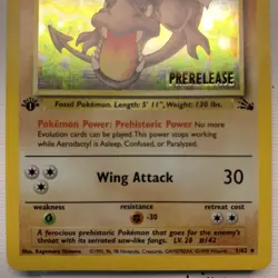 Pokemon TCG Aerodactyl (Prerelease) 01/62 Wotc Promo Holo - LP-NM - Image 2
