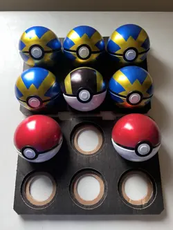8x Pokemon Empty Pokeball Tin Decoration Gift Cosplay Storage Quick Ultra PTCG - Image 1