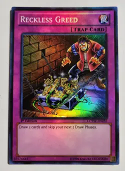 Yugioh • Reckless Greed LCYW-EN285 • 1st Edition Super Rare - Image 1
