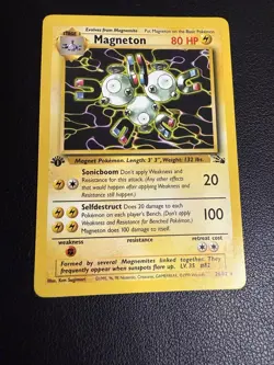 Magneton 26/62 1st Edition Fossil Rare Non-Holo Vintage Pokemon TCG Card LP - Image 1