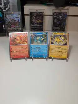 Prismatic Evolutions Poster Collections 3 Promo Cards Flareon Vaporeon Jolteon - Image 1