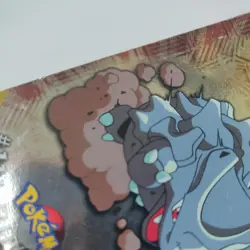 Rhyhorn 1999 1st Print Topps Holo Silver Foil Blue Label #111 Pokemon Card - Image 3
