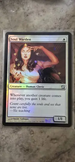 Soul Warden 9th Edition Foil Creature Human Cleric Uncommon MTG NM - Image 1