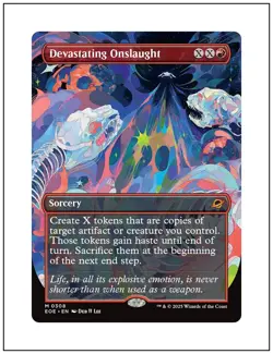 1x Devastating Onslaught, Borderless Art, Magic the Gathering MTG NM - Image 1