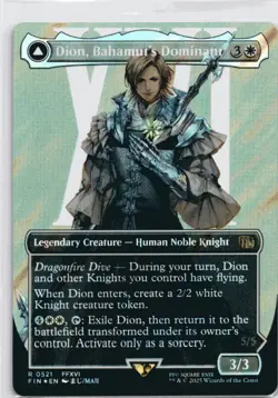 MTG Dion, Bahamut's Dominant Borderless Surge Foil Foil NM FINAL FANTASY Magic - Image 1