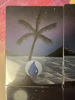 4x ISLAND Panorama • Altered Painted Art • Mtg (1622) - Image 2