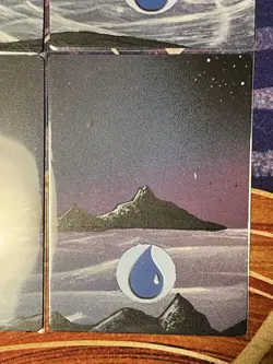 4x ISLAND Panorama • Altered Painted Art • Mtg (1622) - Image 4