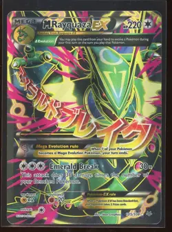 2015 Pokemon XY Roaring Skies M Mega Rayquaza EX 105/108 Full Art Holo Foil Rare - Image 1