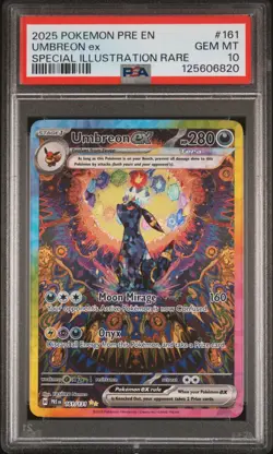 2025 POKEMON PRE EN-PRISMATIC EVOLUTIONS #161 UMBREON EX PSA 10 - Image 1
