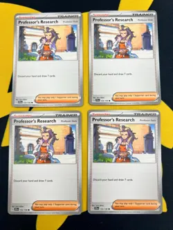 4x Professor's Research - Sada 155/159 x4 - NM Journey Together Pokemon Playset - Image 1