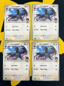4x Hop's Corvisquire 134/159 x4 - NM Journey Together Pokemon Playset - Image 1