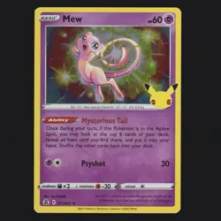 Mew 011/025 Celebrations Holo Rare Pokemon TCG NM/LP 🔥 - Image 1
