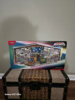 Pokemon TCG Prismatic Evolutions Lucario Ex + Tyranitar Ex Premium Collection - Image 1
