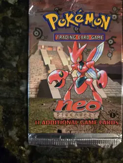 Pokemon TCG 1st Ed Neo Discovery Booster Pack Open/Empty Scizor - Image 4