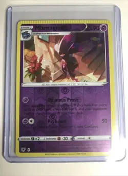 Pokemon TCG - ERROR Top Crimp - Mismagius 059/189 - Reverse Holo - Rare - NM/M - Image 1