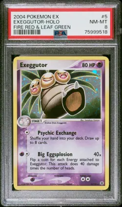 2004 Pokemon EX Fire Red Leaf Green Exeggutor holo 5/112 PSA 8 NM-M 75999518 - Image 1