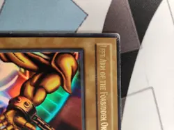 YUGIOH Left Arm of the Forbidden One 1st Edition LOB 123 GLOSSY Ultra Rare HP - Image 3
