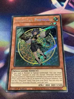 Yu-Gi-Oh! TCG Dracotail Phryxul DOOD-EN023 Secret Rare 1st Edition NM/M - Image 2