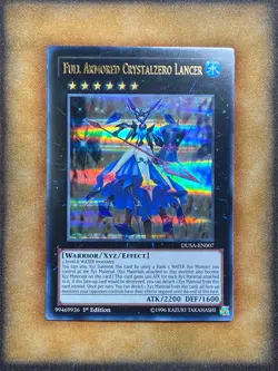Yugioh Full Armored Crystalzero Lancer DUSA-EN007 Ultra Rare 1st Ed NM - Image 1