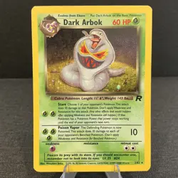 Dark Arbok 2/82 Holo Rare Team Rocket 2000 Vintage Pokemon TCG Card - Image 1