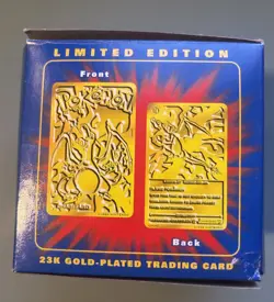 1999 Burger King Pokemon Charizard 23k Gold Plated Card And Pokeball - Image 5