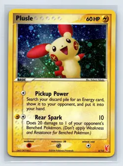 Plusle 6/12 Ex Trainer Kit 2: Plusle & Minun Holo Pokemon Card TCG - Image 1