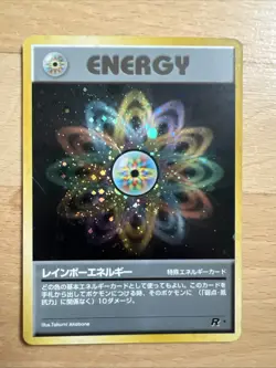 Pokemon Karte Card Rainbow Energy Team Rocket Gang Holo Wotc japanese LP - Image 1