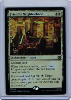 1x Friendly Neighborhood - Foil - Prerelease Promo MTG 0008 - Image 1