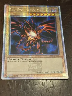 Red-Eyes Black Dragon Quarter Century Secret Rare LC01-EN006 Near-Mint Limited - Image 1