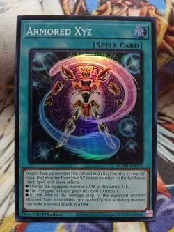 Yugioh Armored Xyz Super Rare MZMI-EN025 1st Ed Near Mint - Image 1