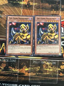 Yu-Gi-Oh! The Fiend Megacyber X2 NM 1st Edition BLACK RARE - Image 1
