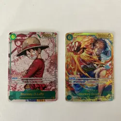 Lot of 2 Monkey.D.Luffy (118) (Alternate Art) & (Parallel) Cards OP13-118 NM - Image 1