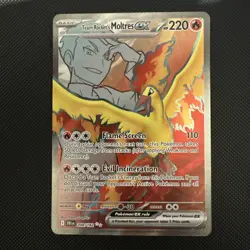 Team Rocket's Moltres ex 208/182 Destined Rivals Secret Rare Pokemon Card NM - Image 1
