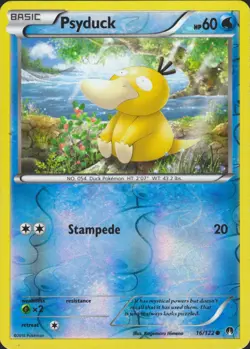 Psyduck 16/122 Reverse Holo Common XY - BREAKpoint Pokemon Card LP - Image 1