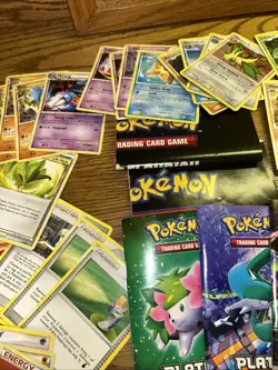 Pokemon Card Lot Of 90+ Cards + Dialga Deck Box Case 2008 Card Lists Rulebooks - Image 4