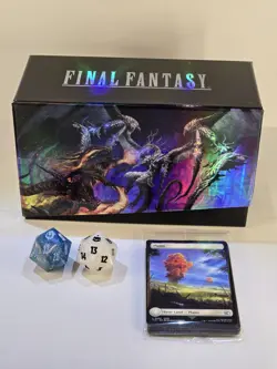 Magic The Gathering Final Fantasy Gift Bundle Box, Land Cards, Dice Set No Packs - Image 1