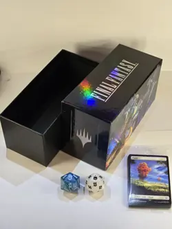 Magic The Gathering Final Fantasy Gift Bundle Box, Land Cards, Dice Set No Packs - Image 2