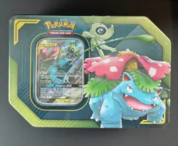 POKEMON TCG Tag Team Sealed Tin Celebi & Venusaur GX-4 Booster Pack,GX Foil Card - Image 1