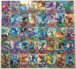 Lot of 40 Japanese Kamen Rider Battle: Ganbarizing Rare Card Set - Image 1