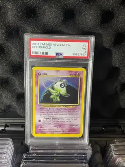 Low POP Pokemon TCG Celebi Neo Revelation Holo Rare Card 3/64 VG PSA 3 - Image 1