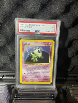 Low POP Pokemon TCG Celebi Neo Revelation Holo Rare Card 3/64 VG PSA 3 - Image 2