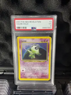 Low POP Pokemon TCG Celebi Neo Revelation Holo Rare Card 3/64 VG PSA 3 - Image 4