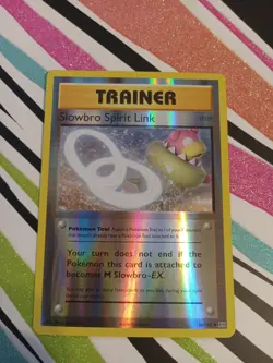 Pokemon TCG Trainer Card Reverse Holo Slowbro Spirit Link Uncommon 86/108 (2016) - Image 1