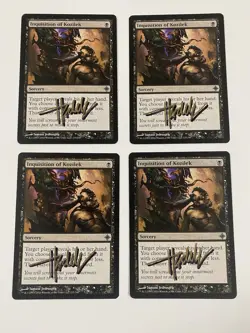 4x Inquisition of Kozilek Rise of the Eldrazi Regular Shadow Signed By Artist - Image 1